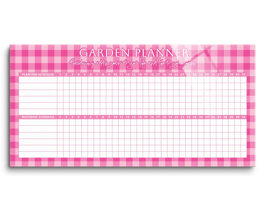 Garden Planner Pink Checker | 16x8
