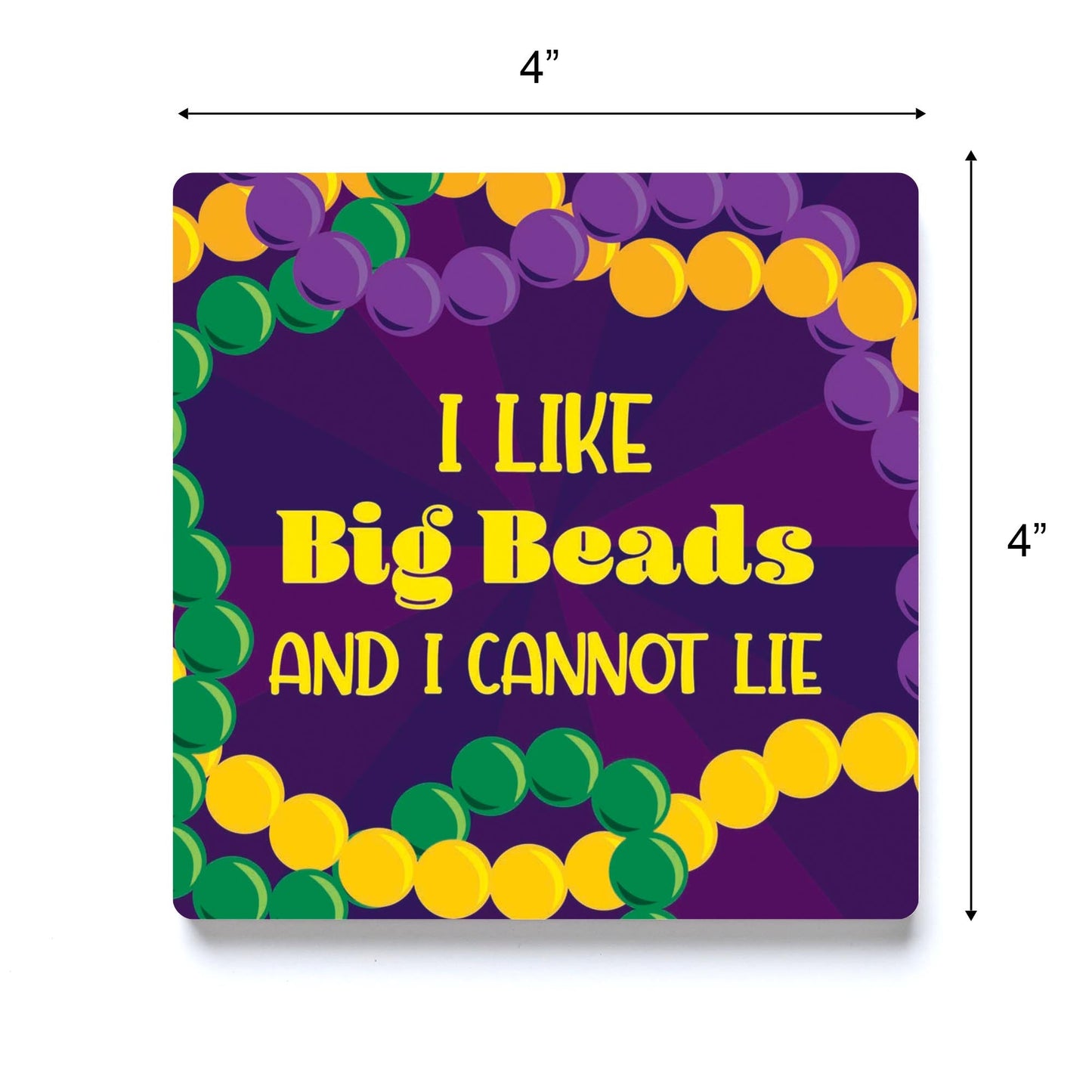 Mardi Gras I Like Big Beads | 4x4