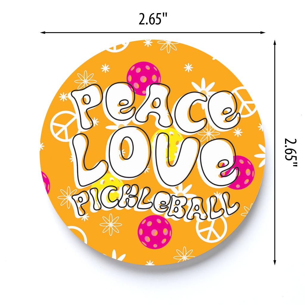 Neon Pickleball Peace Love Pickleball | 2.65x2.65