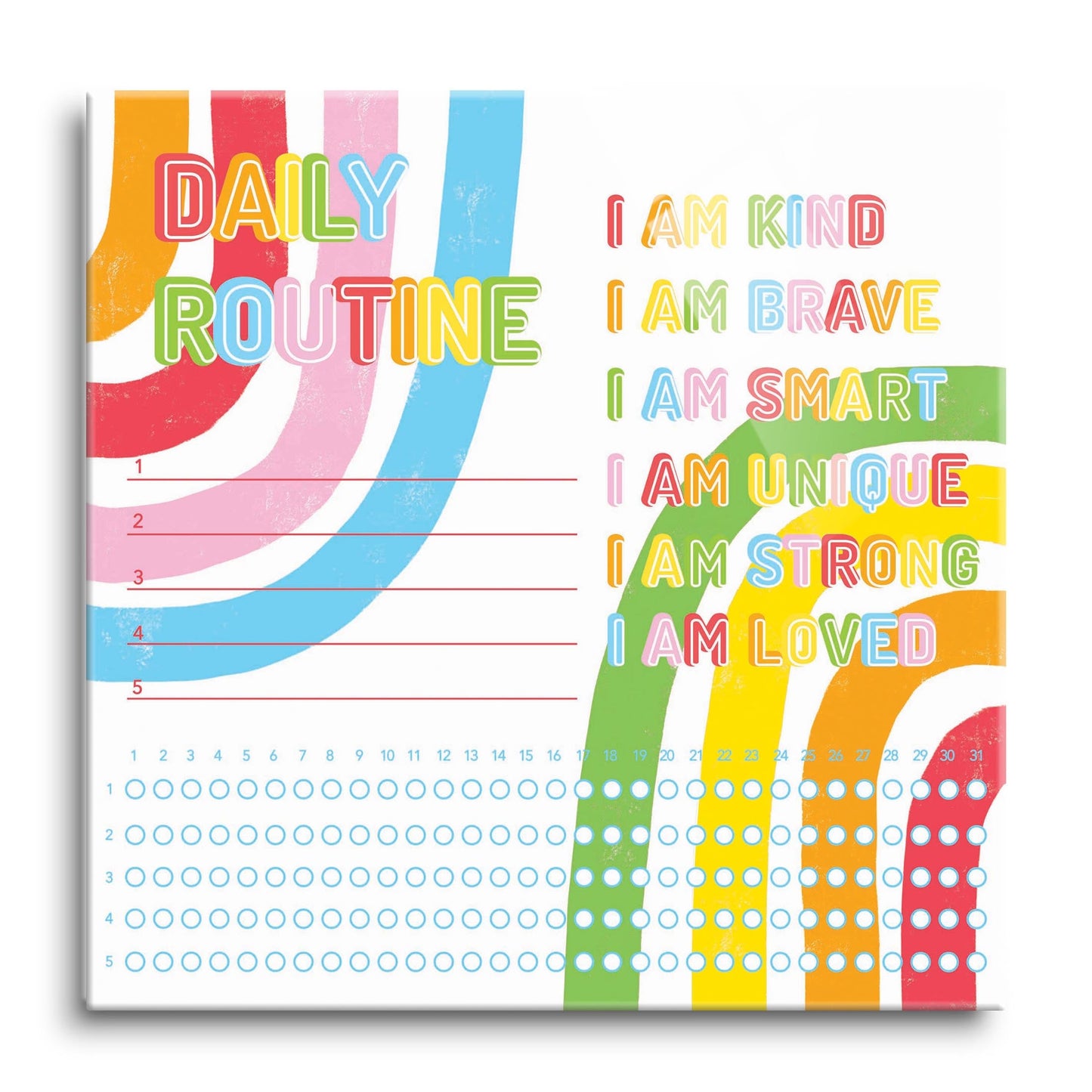 Children's Bright Rainbow Daily Routine | 12x12