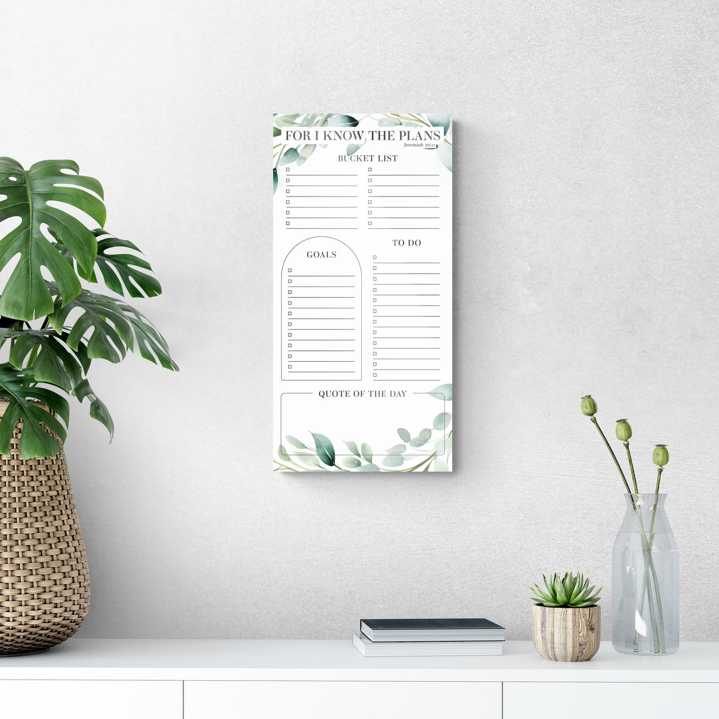 Graduation Tracker Sage Leaves I Know The Plans | 12x24