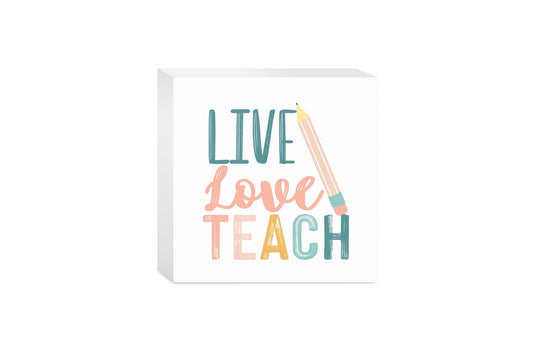 Pastel Live Love Teach | 5x5