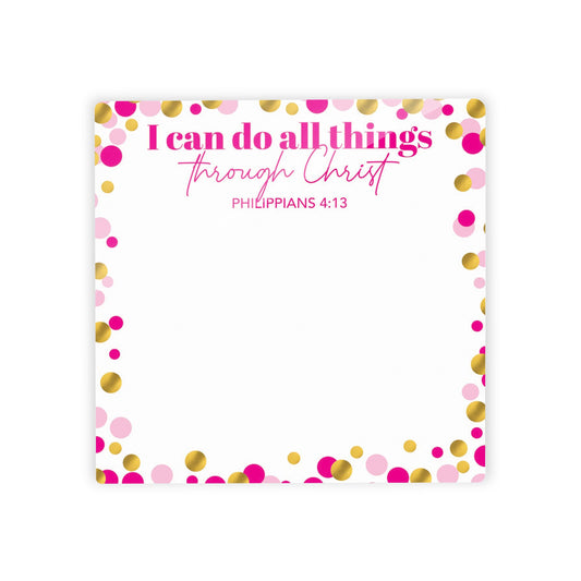 Graduation 2024 Pink Confetti I Can Do All Things | 4x4