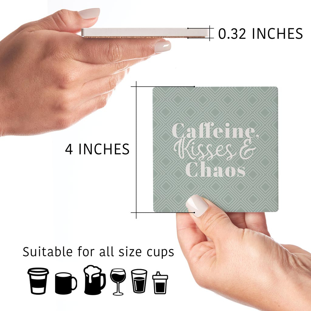 Mother's Day Offset Square Coaster Set | 4x4