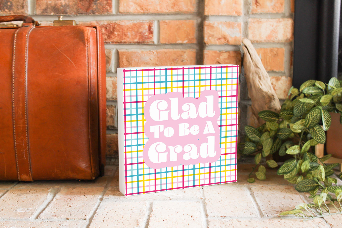 Glad To Be A Grad Colorful Grid | 10x10