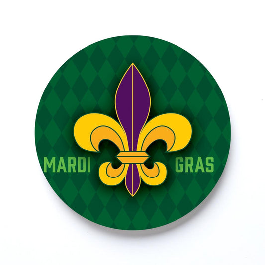 Mardi Gras Fleur De Lis | 4x4