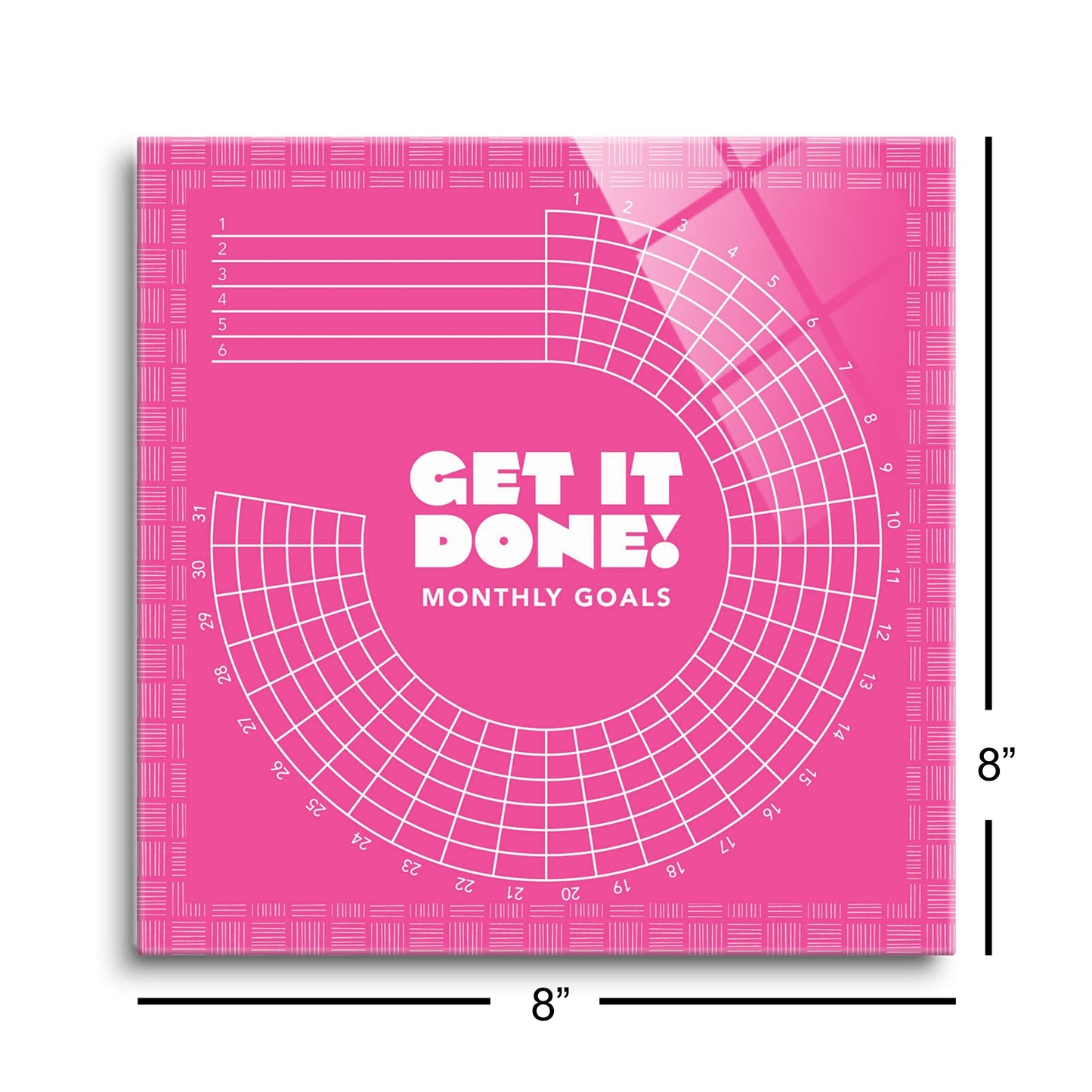 Neon Pink Get It Done Monthly Goals | 8x8