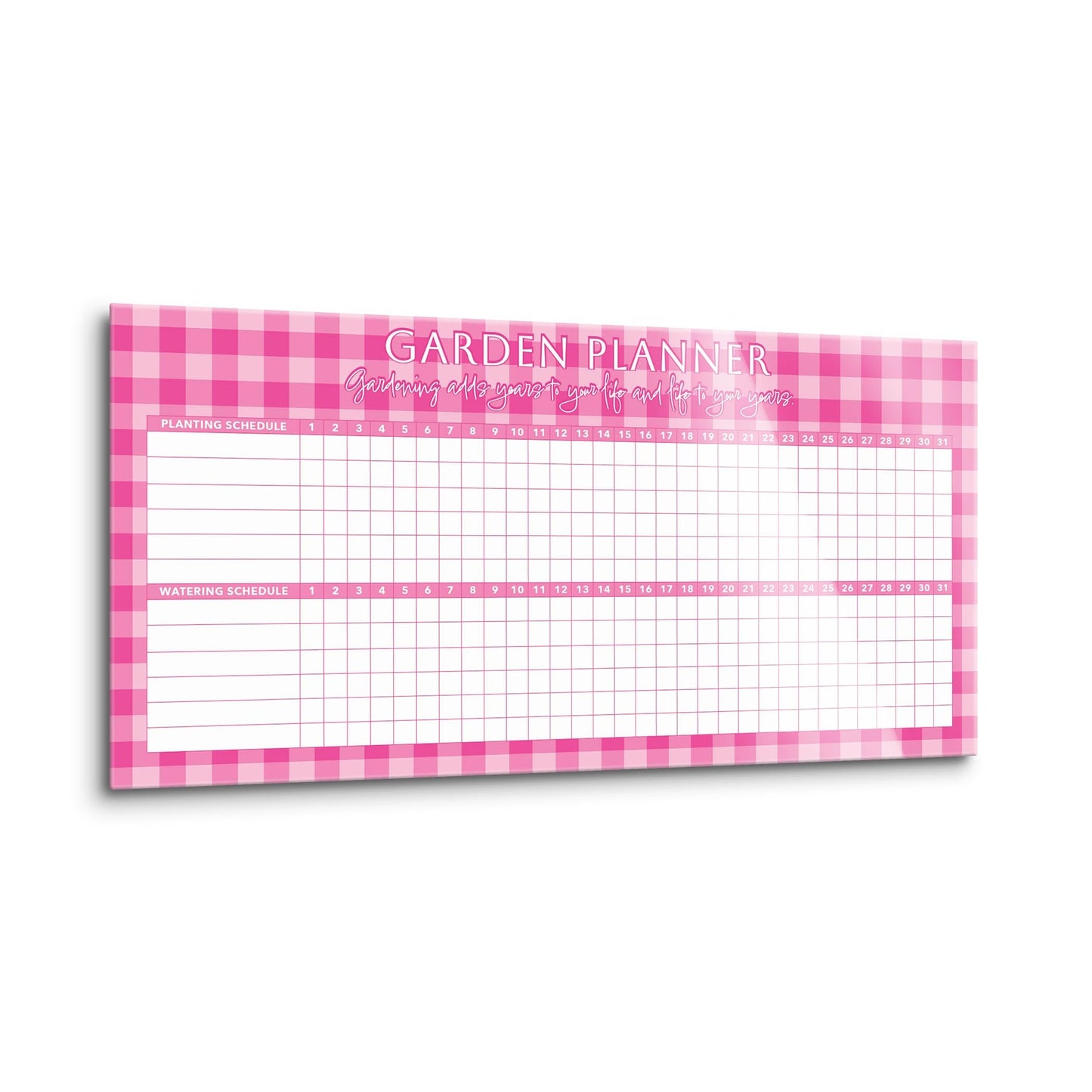 Garden Planner Pink Checker | 16x8