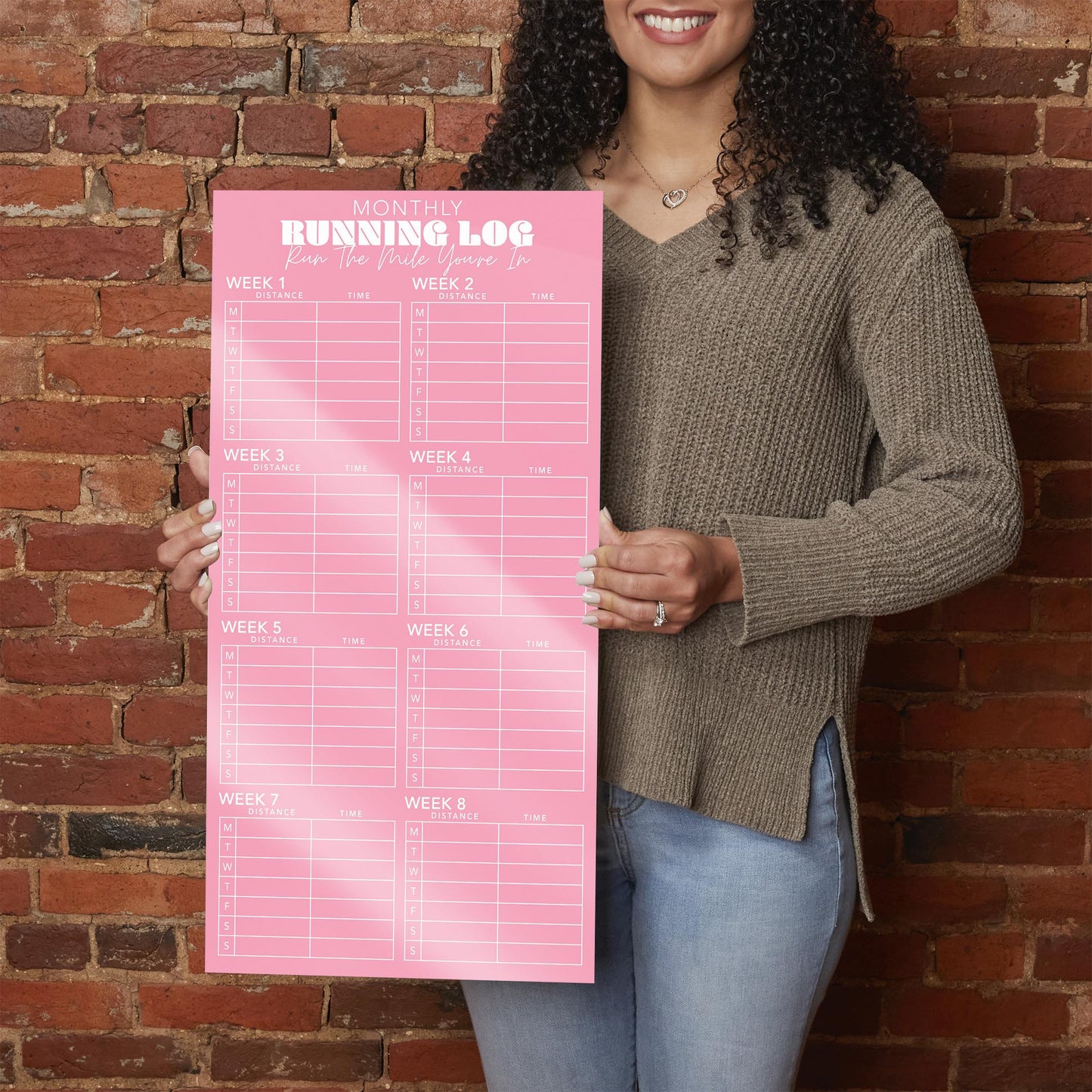 8 Week Running Tracker Pink | 12x24