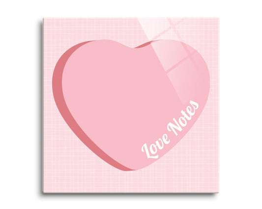 Valentine's Tracker Pink Heart Love Notes | 8x8