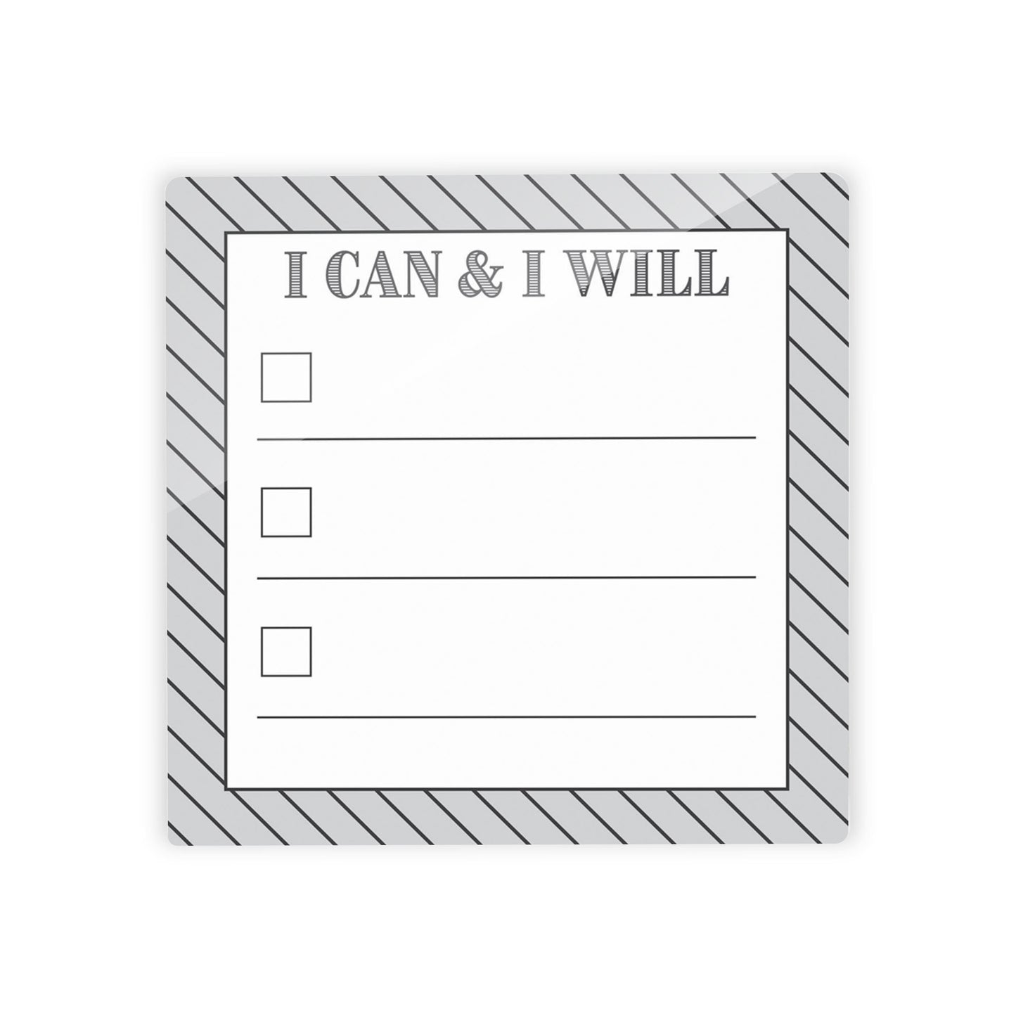 Black & White Pattern Notes Diagonal Gray Line | 4x4