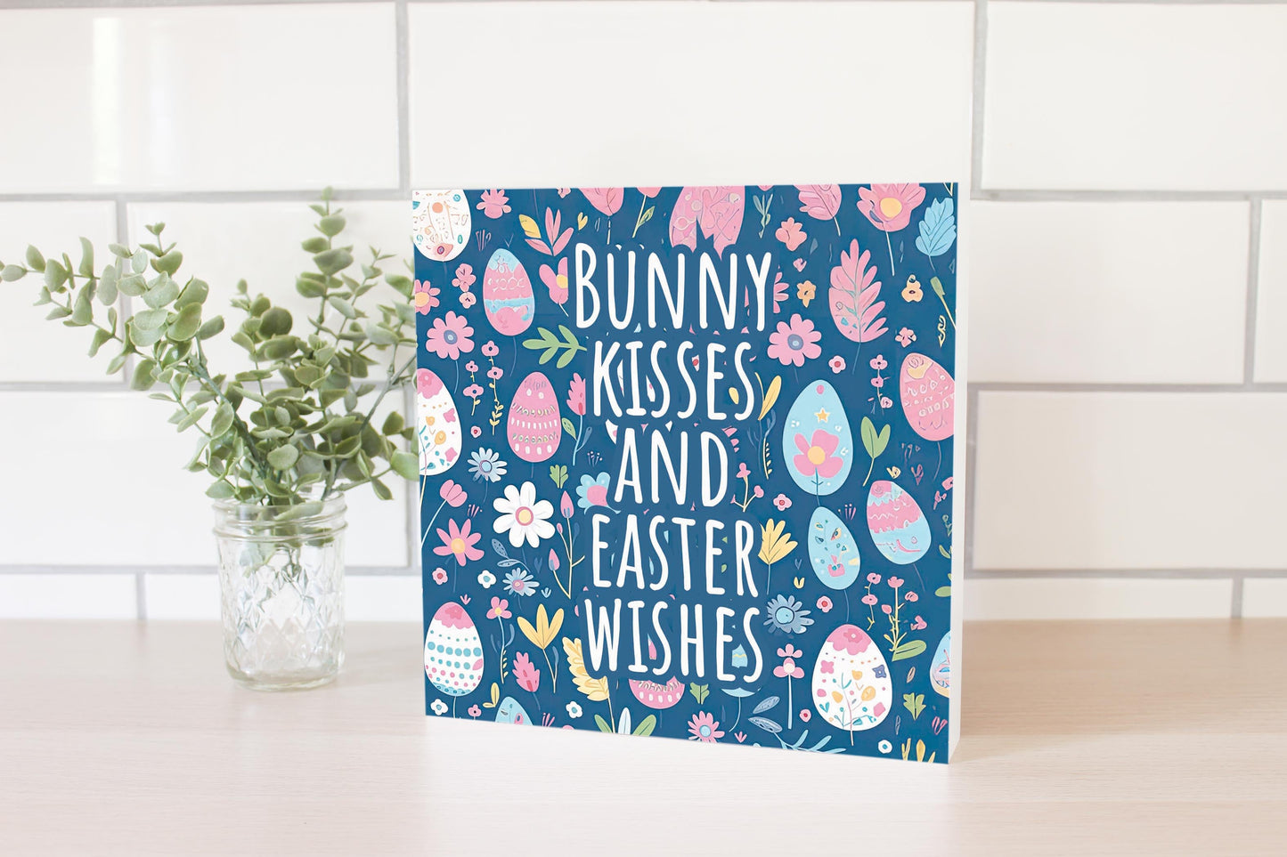 Spring Pastel Bunny Kisses And Easter Wishes | 10x10