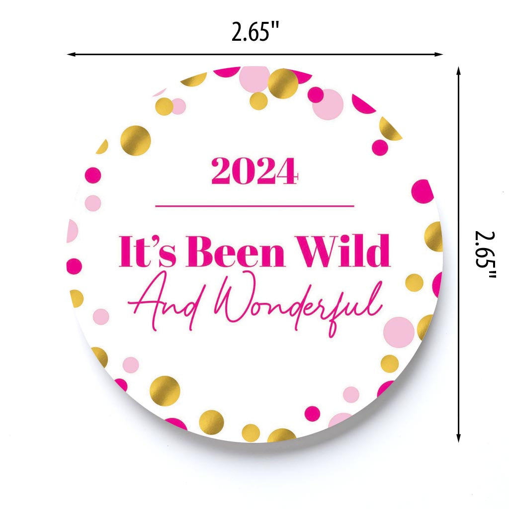 Graduation 2024 It's Been Wild Pink Confetti | 2.65x2.65