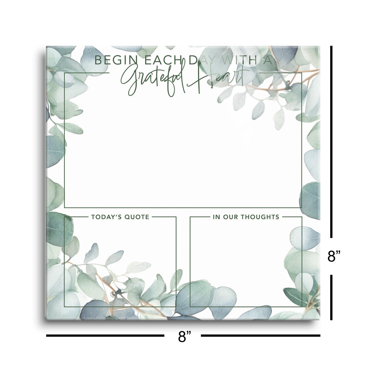 Eucalyptus Gratitudes Grateful Heart | 8x8