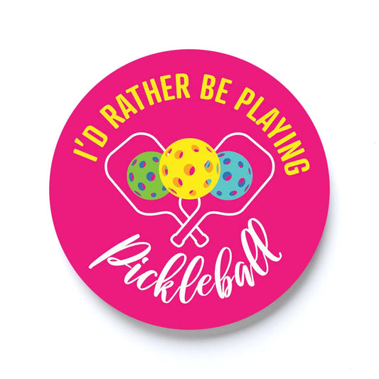 Neon Pickleball I'd Rather Be Playing Pickleball | 2.65x2.65