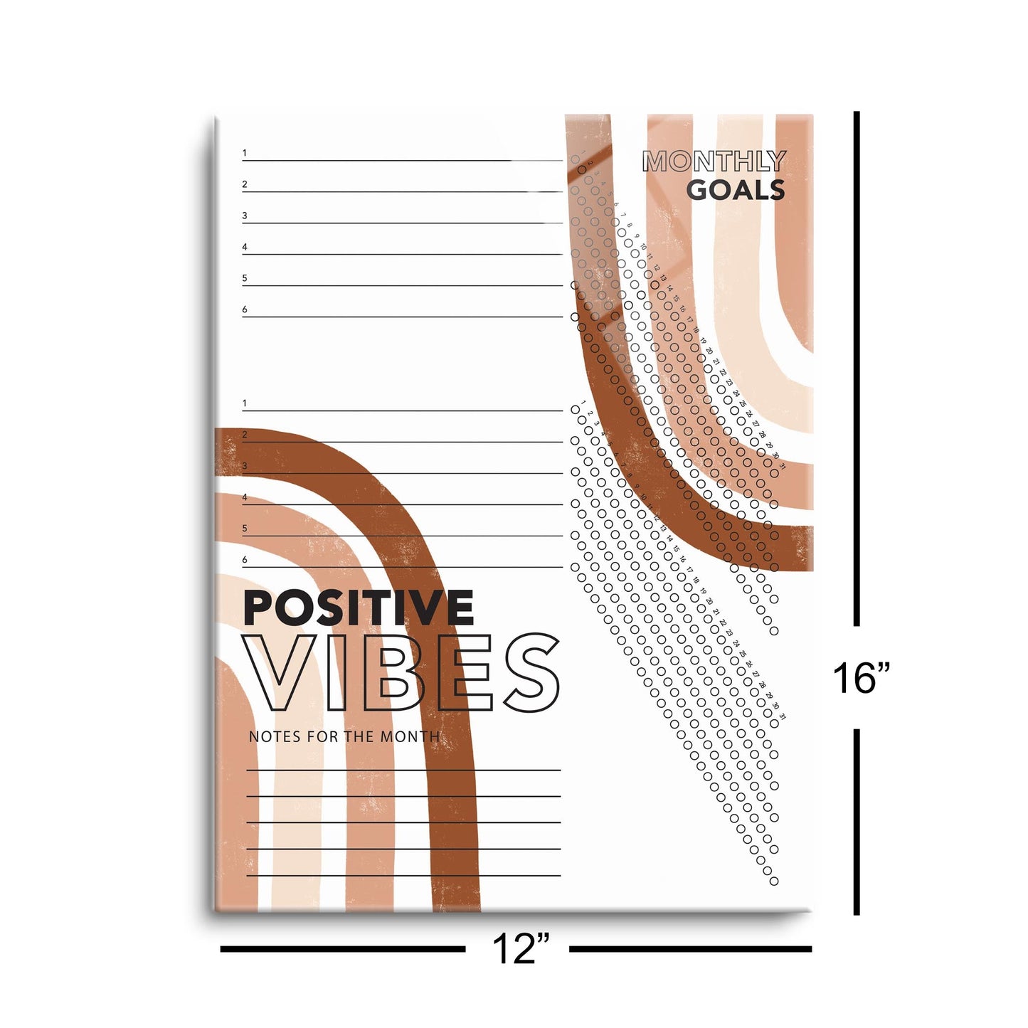 Positive Vibes Habit Tracker | 12x16