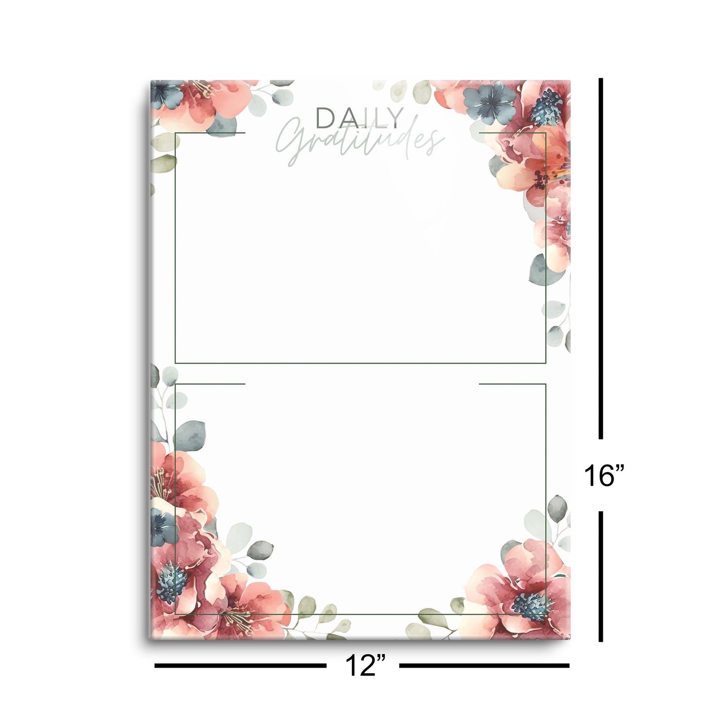 Floral Daily Gratitudes Message Board | 12x16