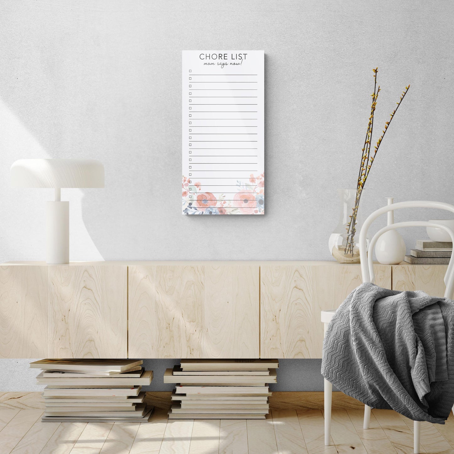 Mother's Day Tracker Floral Chore List | 12x24