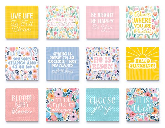 Spring Square Coasters Collection Only | 4x4