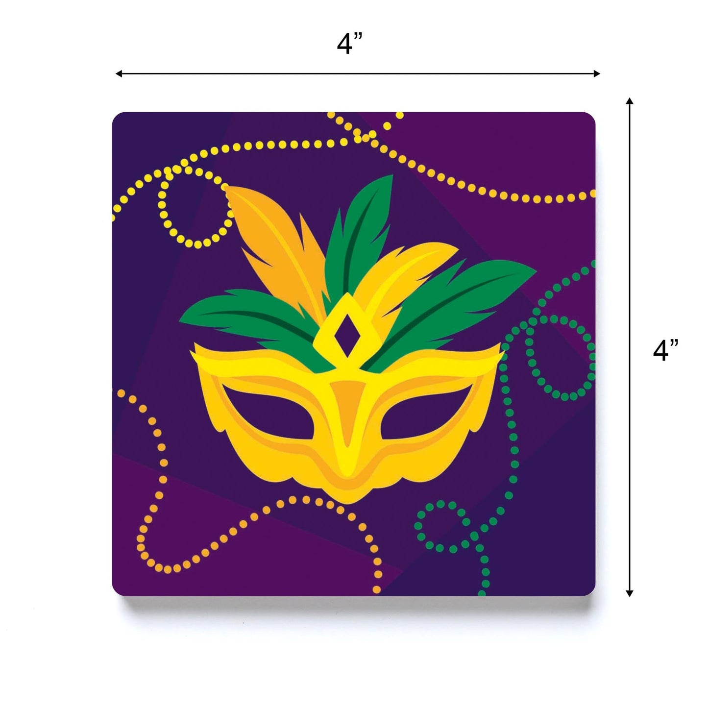 Mardi Gras Mask & Beads | 4x4