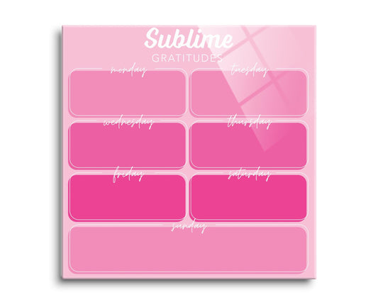 Pink Dream Gradient Sublime Gratitudes | 8x8