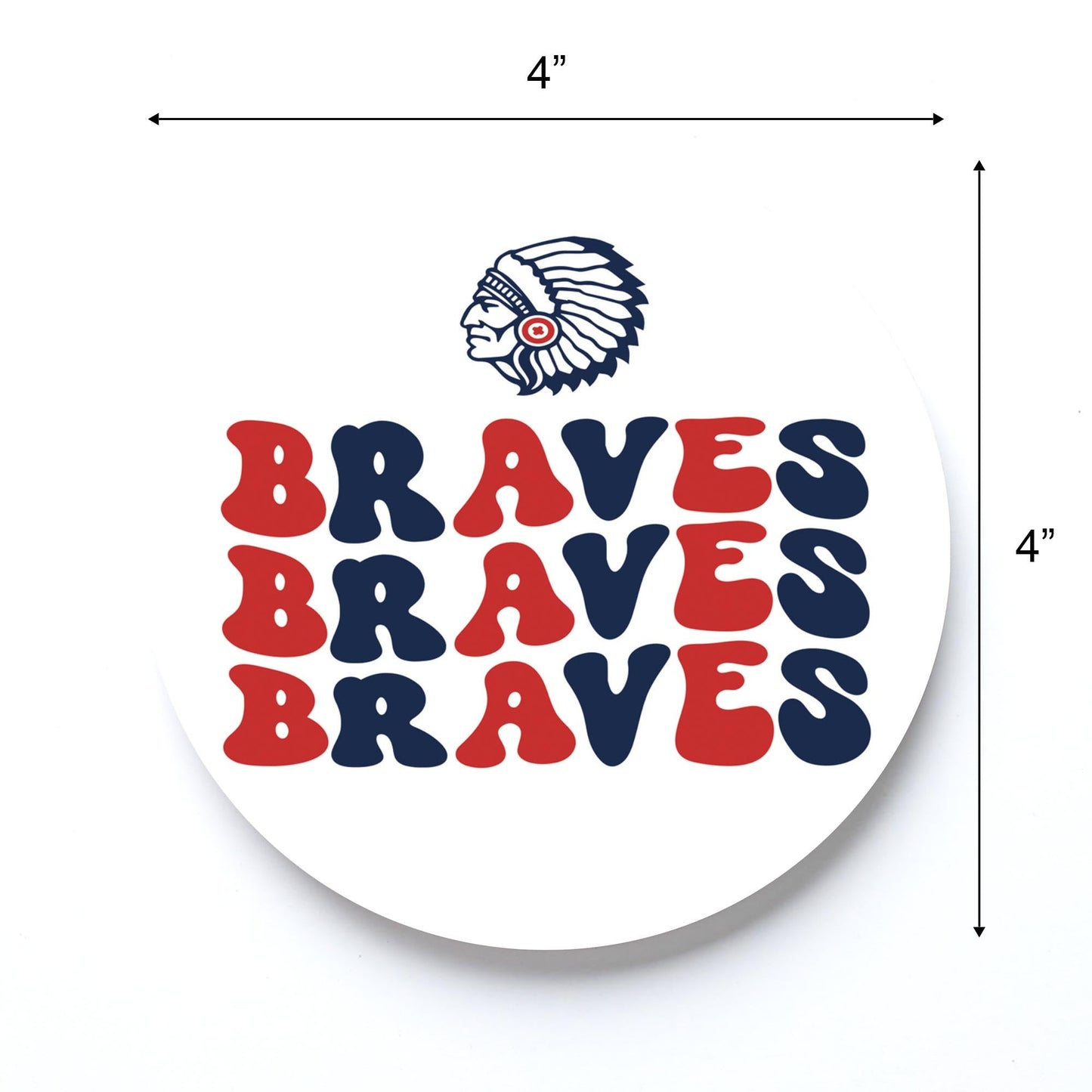 Clairmont & Co Game Day Wave Braves | 4x4