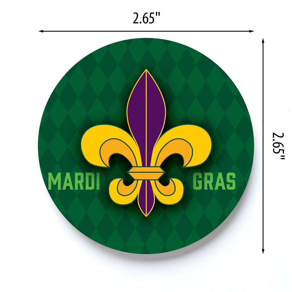 Mardi Gras Fleur De Lis | 2.65x2.65