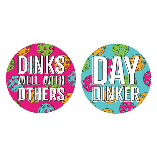 Neon Pickleball Dinks Well & Day Dinker | 2.65x2.65