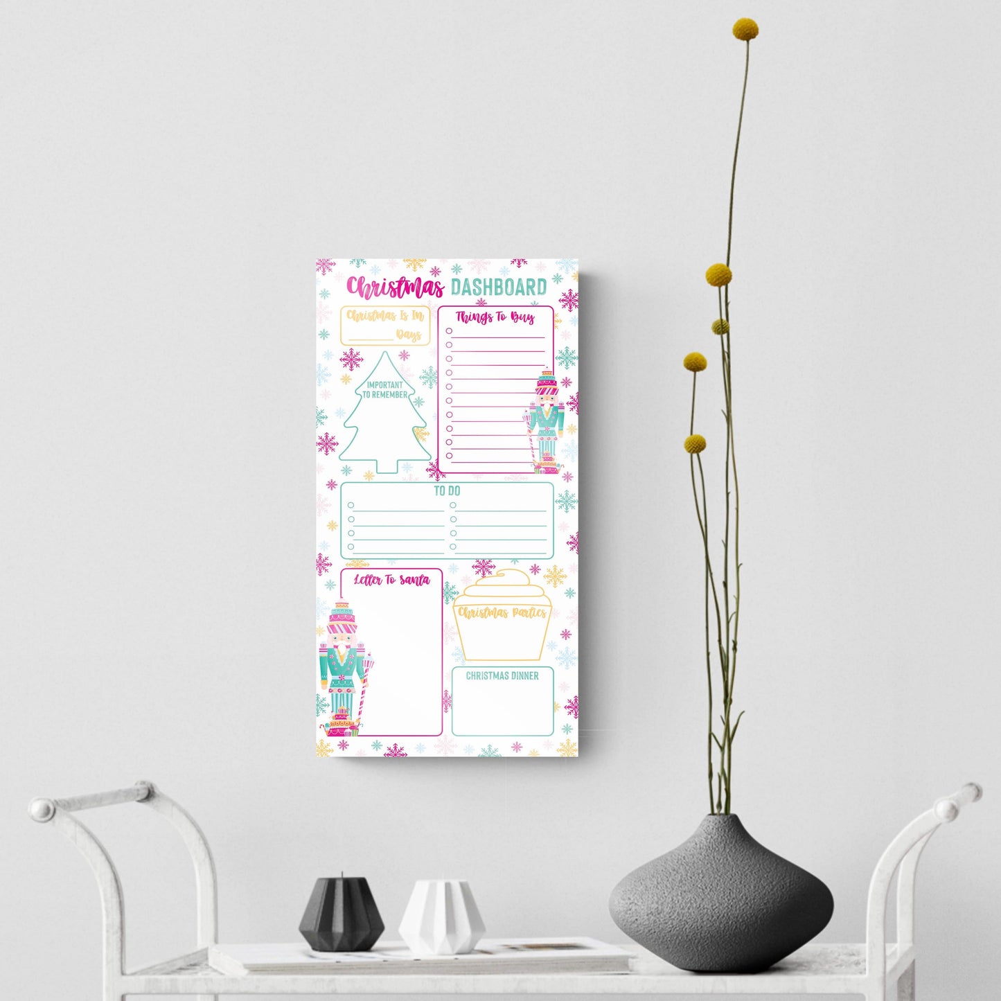 Pink Candyland Christmas Dashboard | 8x16