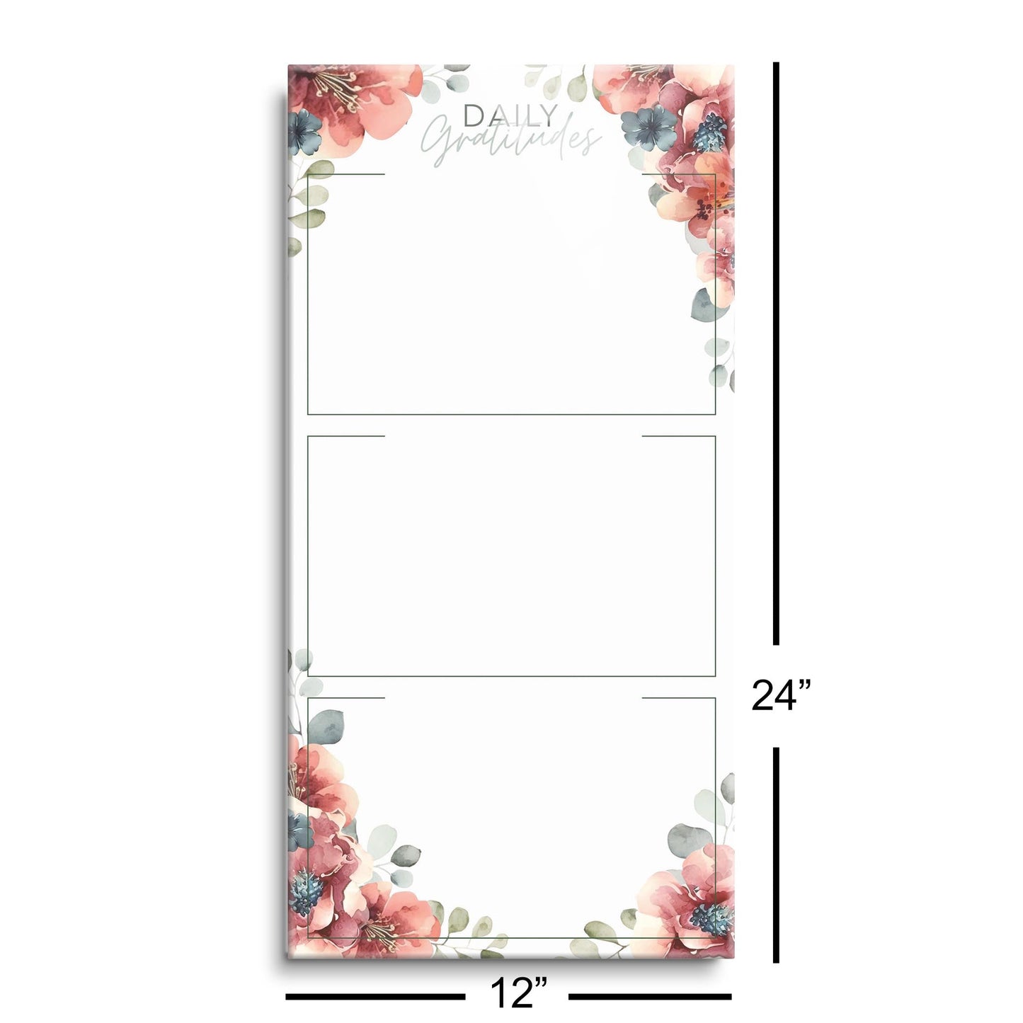 Floral Daily Gratitudes Message Board | 12x24