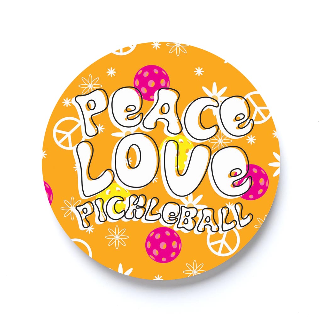 Neon Pickleball Peace Love Pickleball | 2.65x2.65