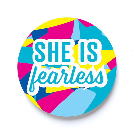 She Is Fearless Bright Pattern | 2.65x2.65