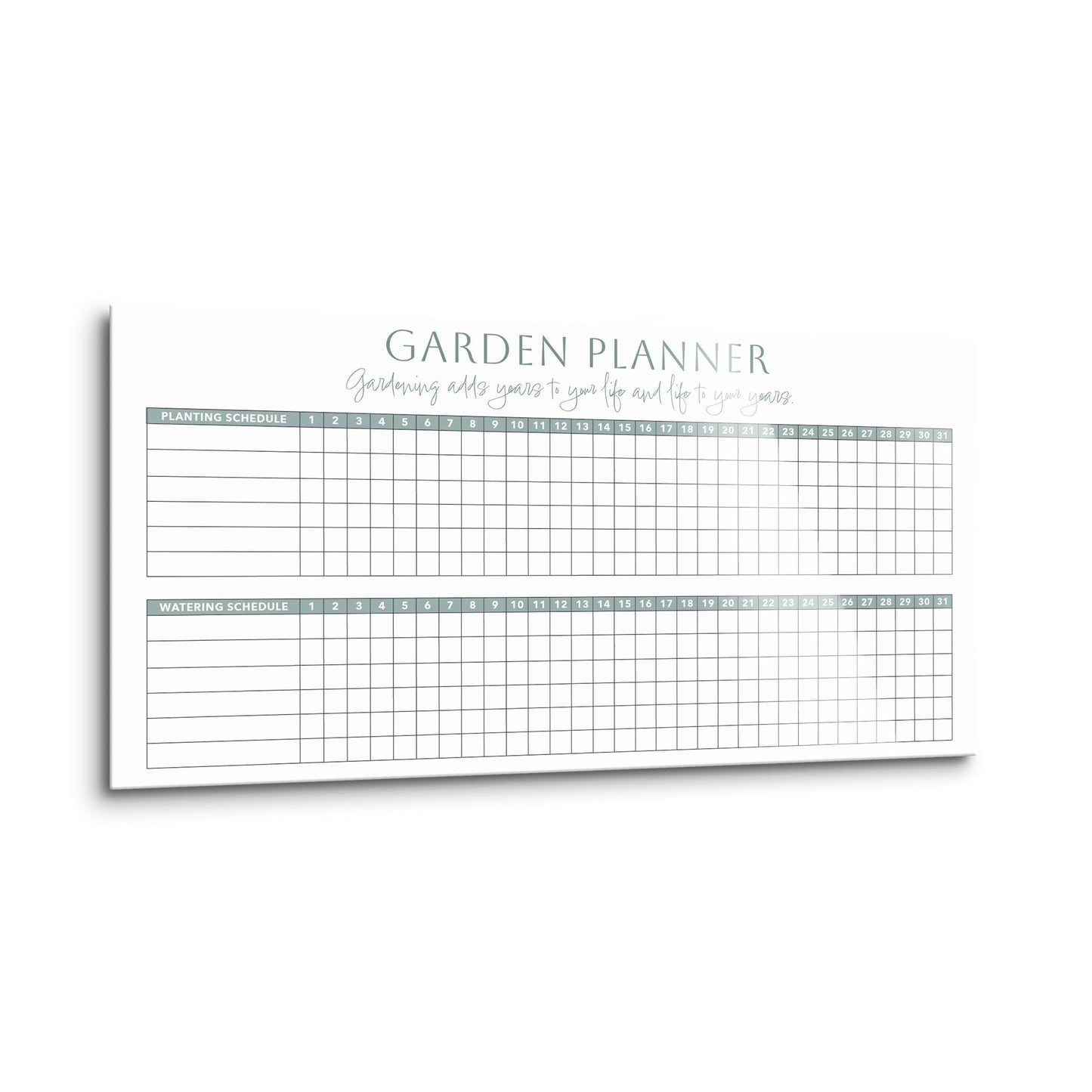 Garden Planner White and Green | 16x8