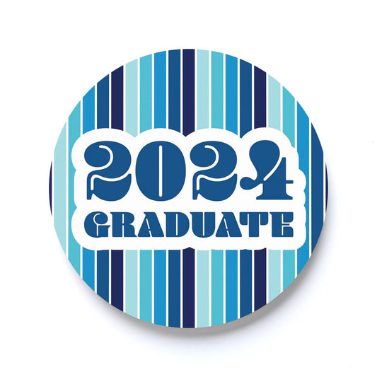 Graduation 2024 Graduate Navy Stripe | 2.65x2.65