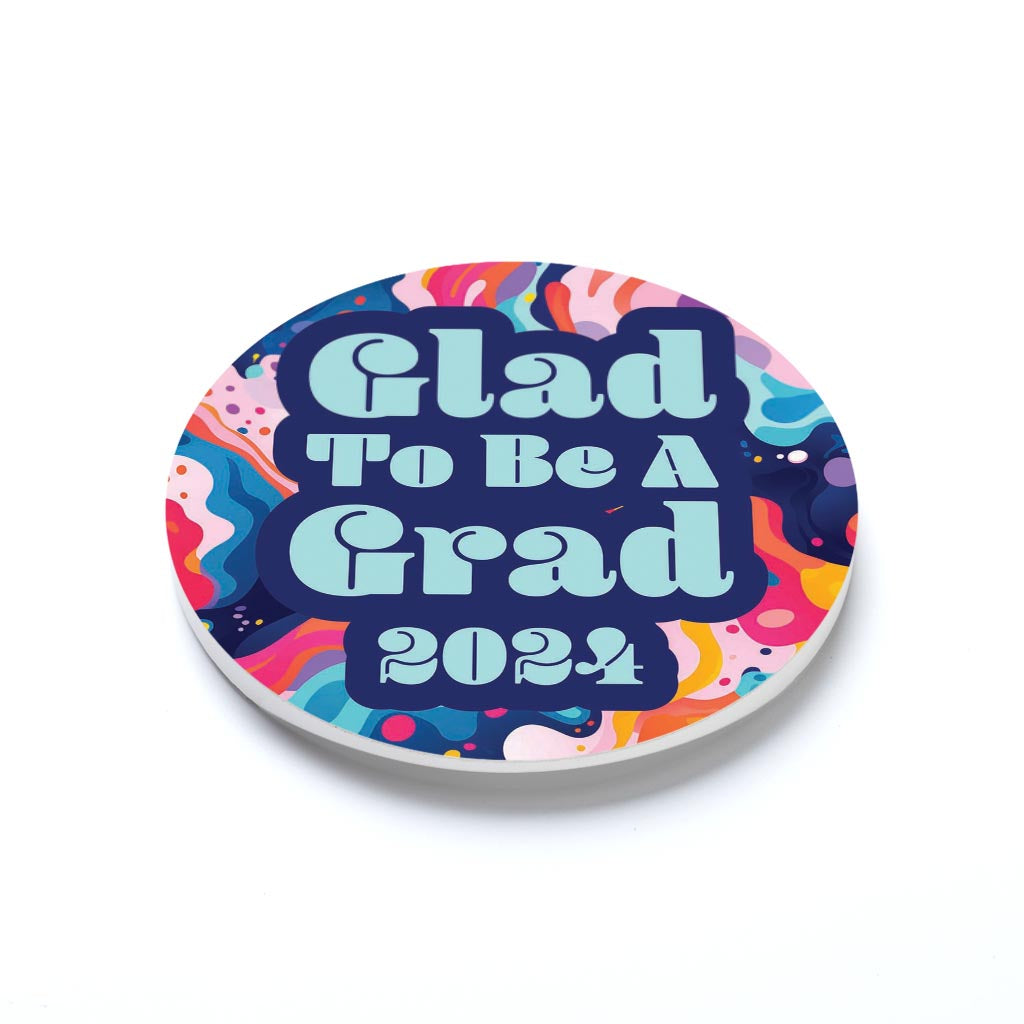 Graduation 2024 Glad To Be A Grad Abstract Fluid | 2.65x2.65