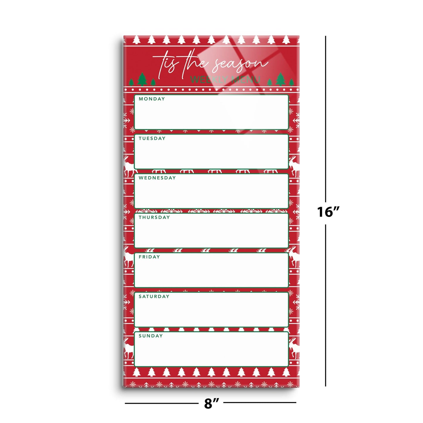 Classy Christmas Menu Board | 8x16