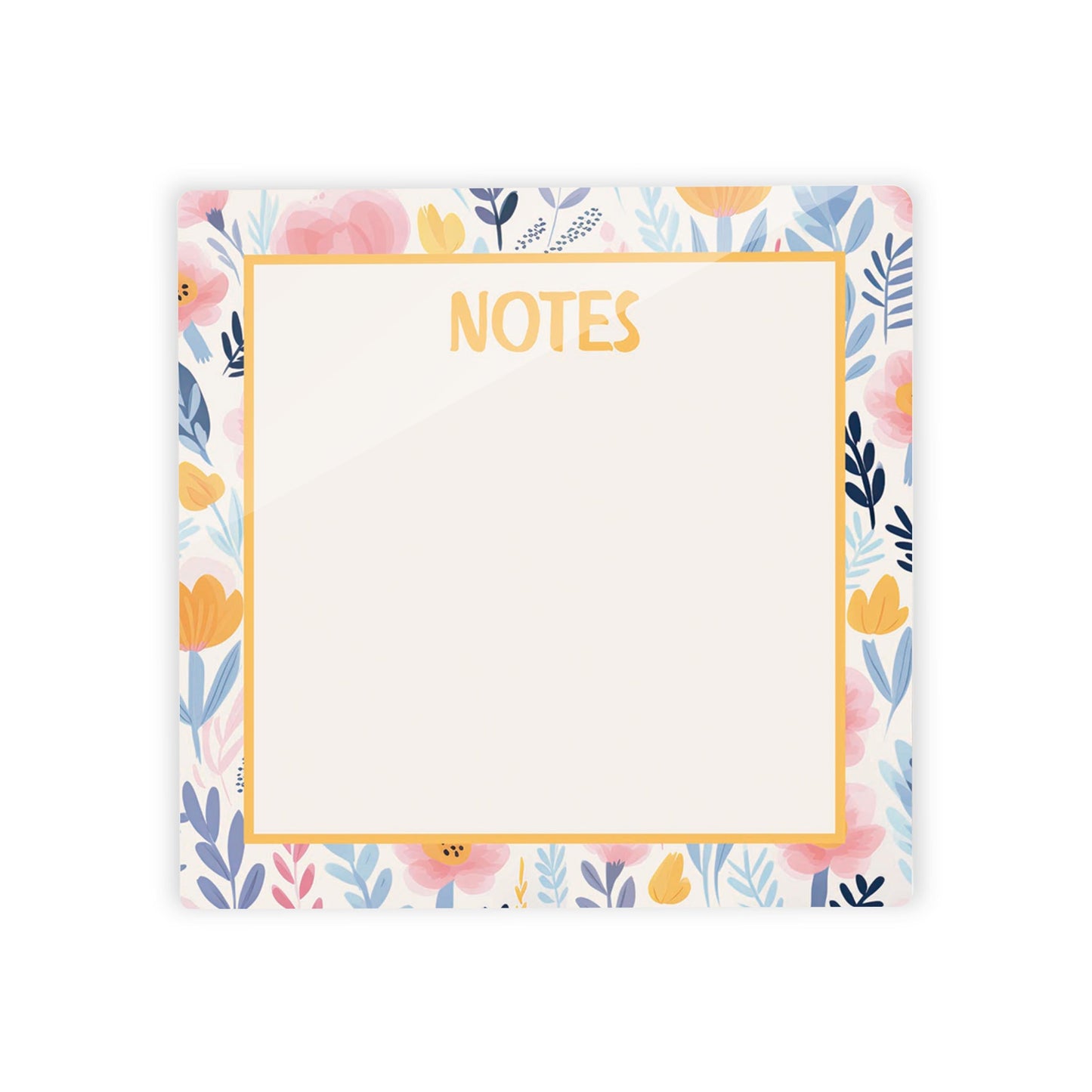 Spring Reminder Yellow Floral Notes | 4x4