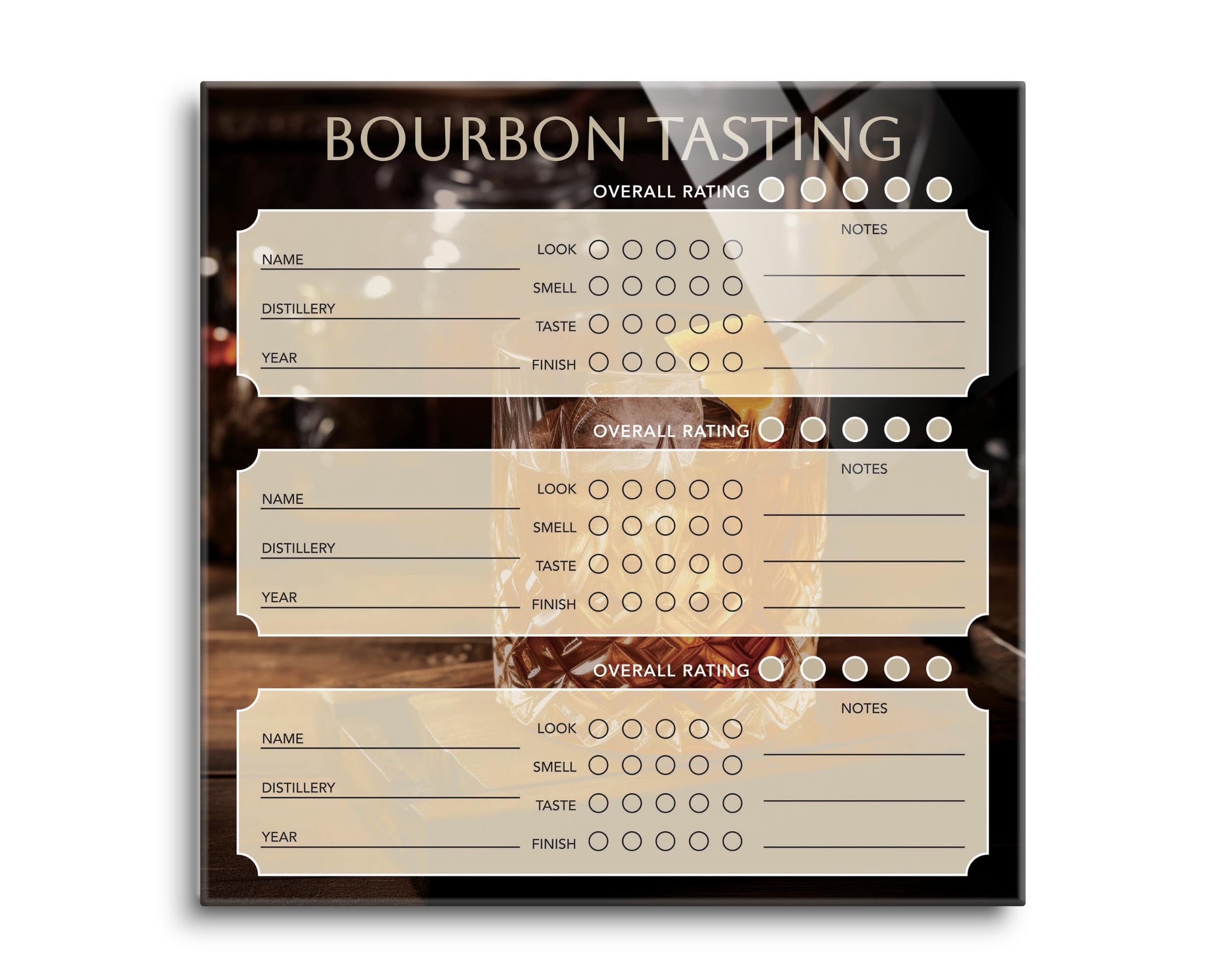 Bourbon Tasting Tracker | 8x8 – Clairmont and Co