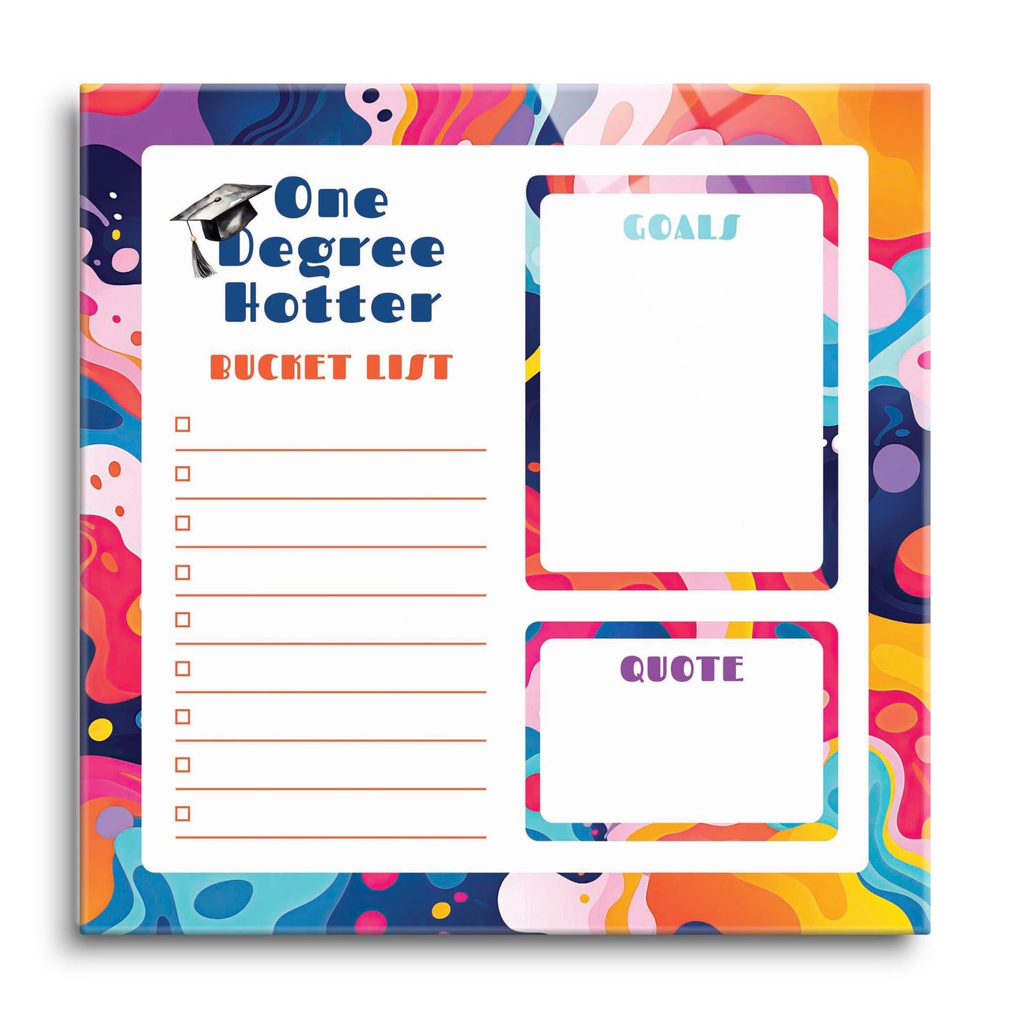 Graduation Tracker Abstract Fluid Degree Hotter | 12x12