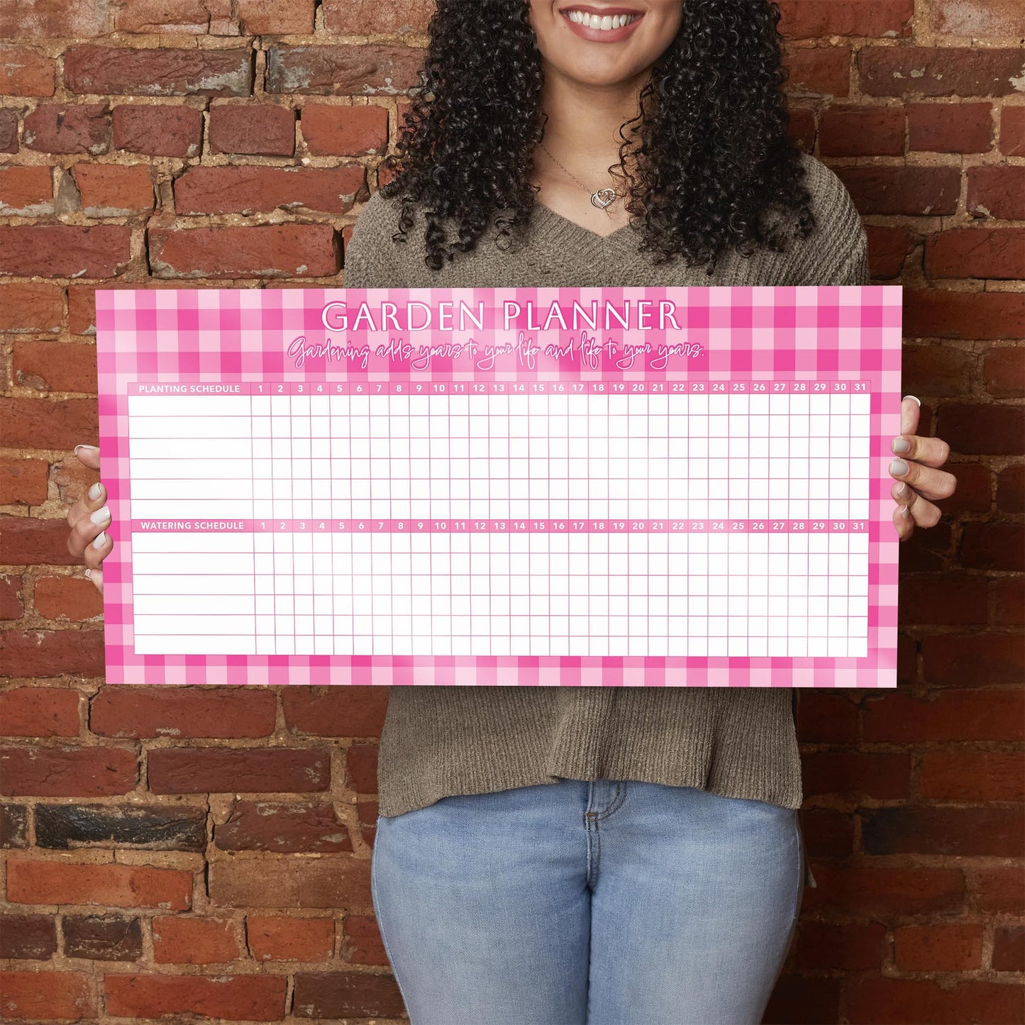 Garden Planner Pink Checker | 24x12