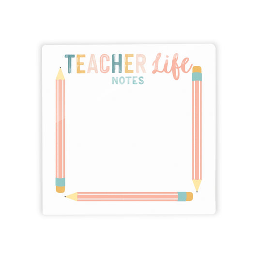Pastel Teacher Life Notes | 4x4