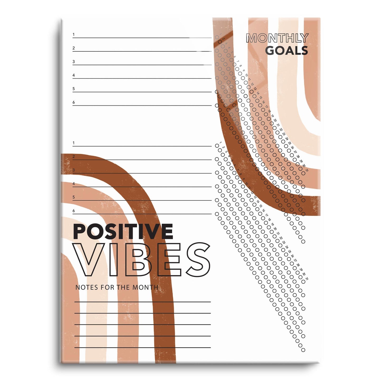 Positive Vibes Habit Tracker | 12x16