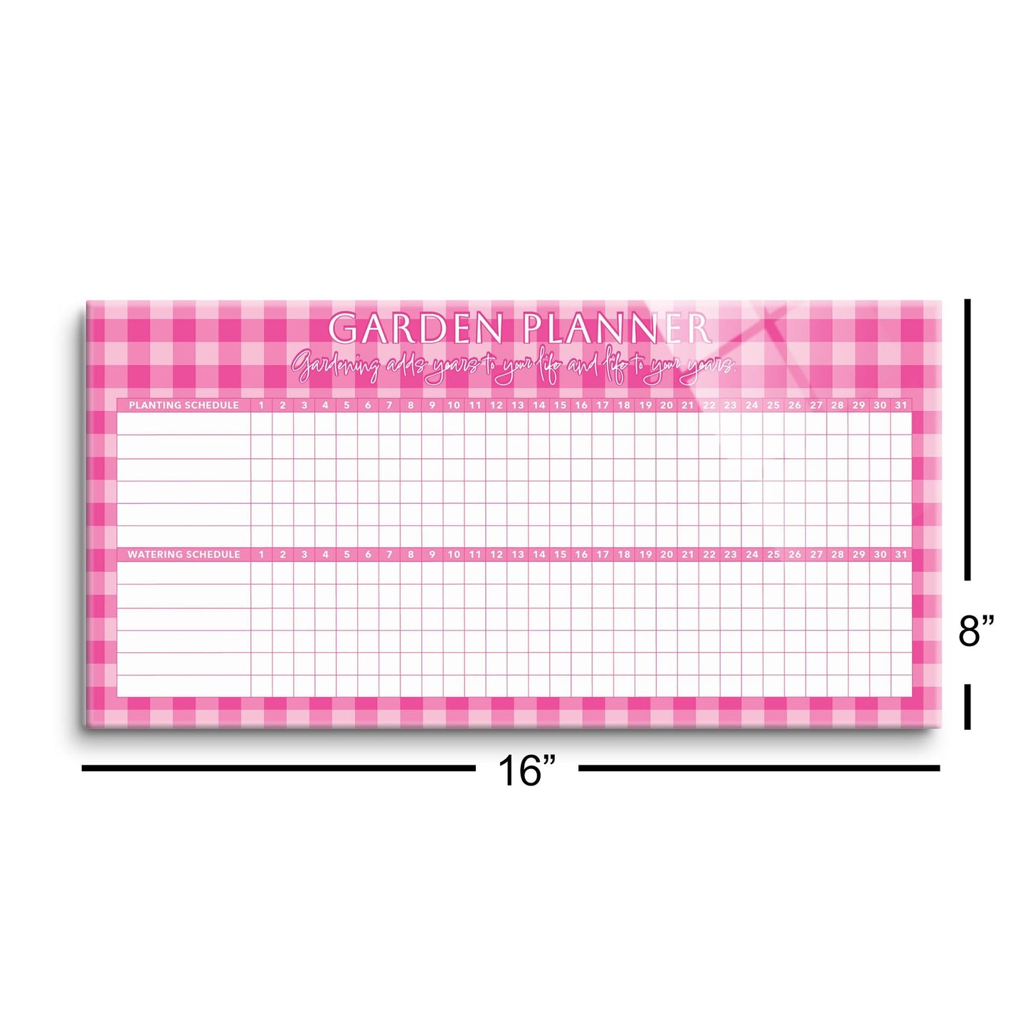 Garden Planner Pink Checker | 16x8