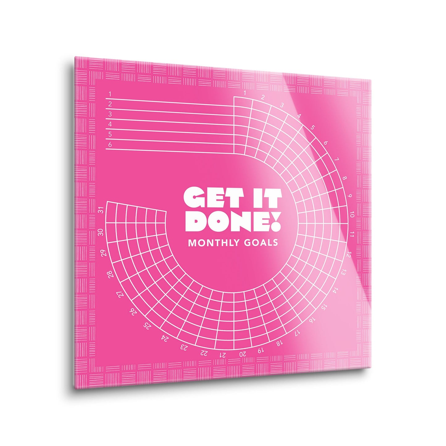 Neon Pink Get It Done Monthly Goals | 8x8