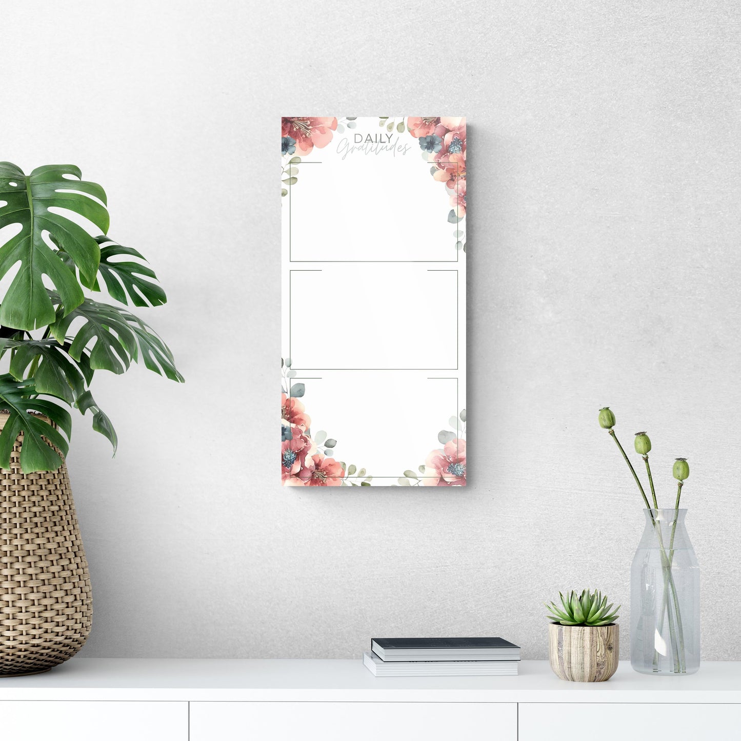 Floral Daily Gratitudes Message Board | 12x24