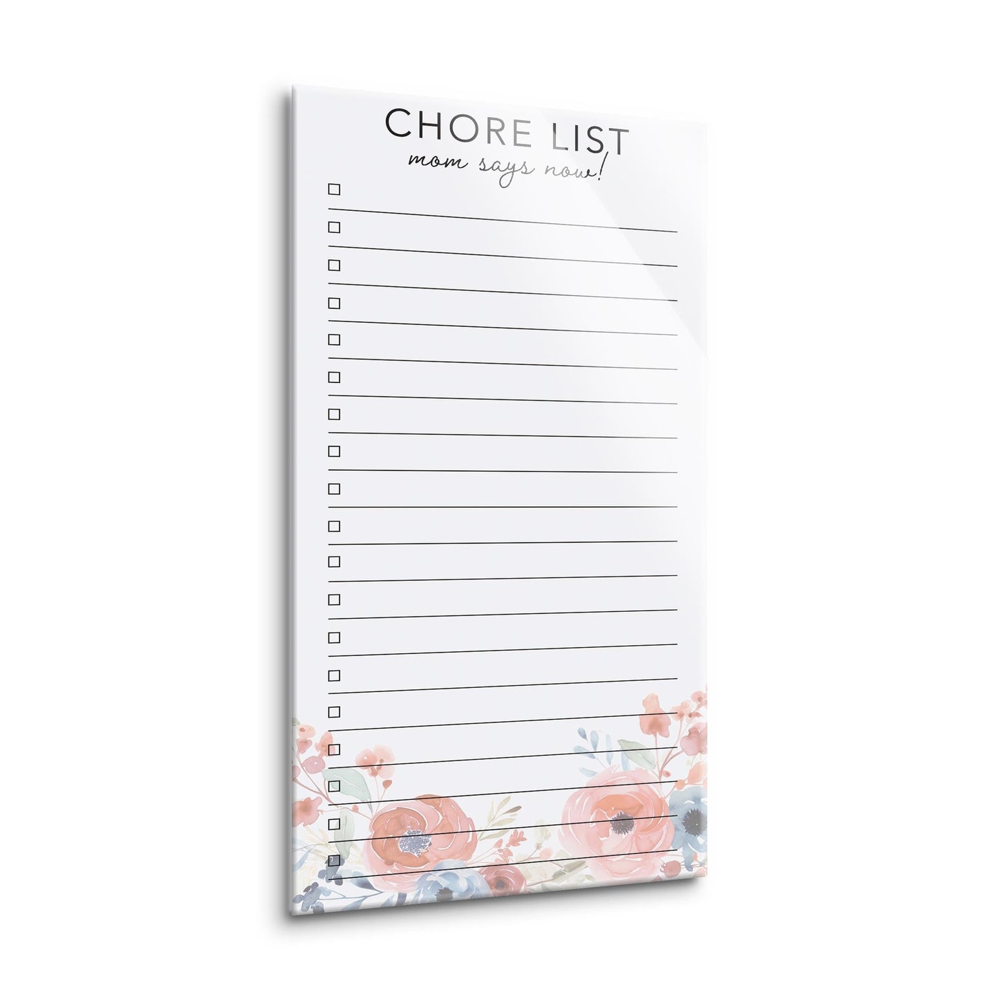 Mother's Day Tracker Floral Chore List | 8x16